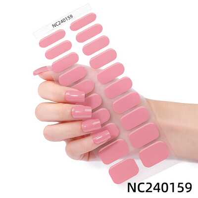 20 vârfuri Gel semi vindecat Nail Art Sliders Manichiură UV LED Lampă Semi vindecat Gel Design Autocolante pentru unghii Impermeabil Decorare autocolant pentru unghii