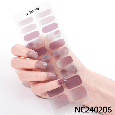 20 vârfuri Gel semi vindecat Nail Art Sliders Manichiură UV LED Lampă Semi vindecat Gel Design Autocolante pentru unghii Impermeabil Decorare autocolant pentru unghii