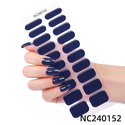 20 vârfuri Gel semi vindecat Nail Art Sliders Manichiură UV LED Lampă Semi vindecat Gel Design Autocolante pentru unghii Impermeabil Decorare autocolant pentru unghii