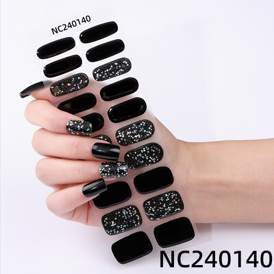 20 vârfuri Gel semi vindecat Nail Art Sliders Manichiură UV LED Lampă Semi vindecat Gel Design Autocolante pentru unghii Impermeabil Decorare autocolant pentru unghii