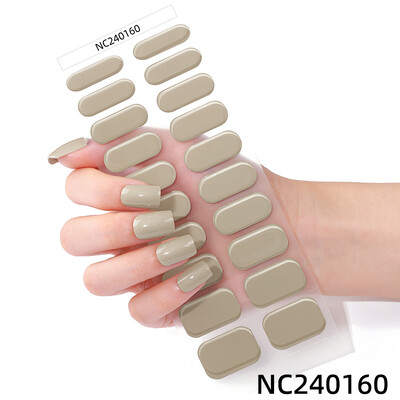 20 vârfuri Gel semi vindecat Nail Art Sliders Manichiură UV LED Lampă Semi vindecat Gel Design Autocolante pentru unghii Impermeabil Decorare autocolant pentru unghii