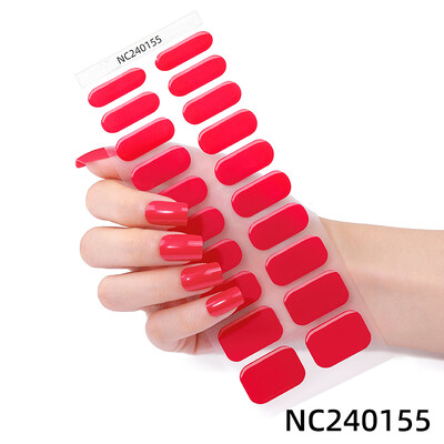 20 vârfuri Gel semi vindecat Nail Art Sliders Manichiură UV LED Lampă Semi vindecat Gel Design Autocolante pentru unghii Impermeabil Decorare autocolant pentru unghii