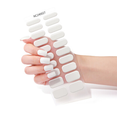 20 vârfuri Gel semi vindecat Nail Art Sliders Manichiură UV LED Lampă Semi vindecat Gel Design Autocolante pentru unghii Impermeabil Decorare autocolant pentru unghii