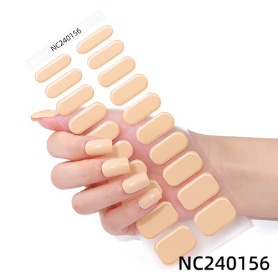 20 vârfuri Gel semi vindecat Nail Art Sliders Manichiură UV LED Lampă Semi vindecat Gel Design Autocolante pentru unghii Impermeabil Decorare autocolant pentru unghii