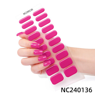20 vârfuri Gel semi vindecat Nail Art Sliders Manichiură UV LED Lampă Semi vindecat Gel Design Autocolante pentru unghii Impermeabil Decorare autocolant pentru unghii