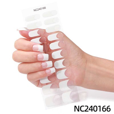 20 vârfuri Gel semi vindecat Nail Art Sliders Manichiură UV LED Lampă Semi vindecat Gel Design Autocolante pentru unghii Impermeabil Decorare autocolant pentru unghii