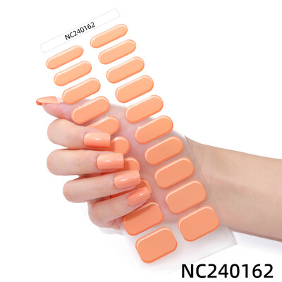 20 vârfuri Gel semi vindecat Nail Art Sliders Manichiură UV LED Lampă Semi vindecat Gel Design Autocolante pentru unghii Impermeabil Decorare autocolant pentru unghii