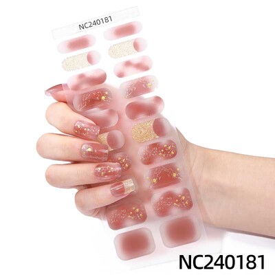 20 vârfuri Gel semi vindecat Nail Art Sliders Manichiură UV LED Lampă Semi vindecat Gel Design Autocolante pentru unghii Impermeabil Decorare autocolant pentru unghii