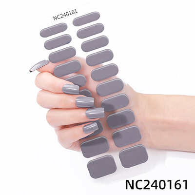 20 vârfuri Gel semi vindecat Nail Art Sliders Manichiură UV LED Lampă Semi vindecat Gel Design Autocolante pentru unghii Impermeabil Decorare autocolant pentru unghii