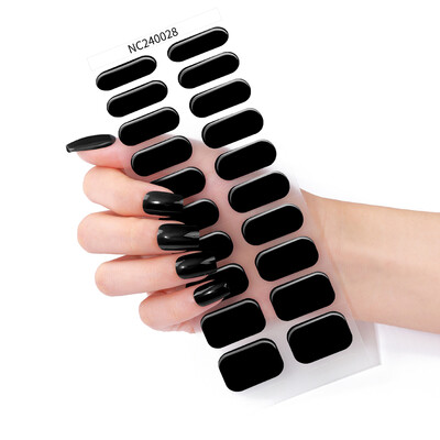 20 vârfuri Gel semi vindecat Nail Art Sliders Manichiură UV LED Lampă Semi vindecat Gel Design Autocolante pentru unghii Impermeabil Decorare autocolant pentru unghii