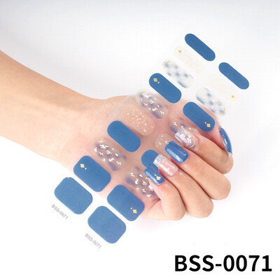 20 vârfuri Gel semi vindecat Nail Art Sliders Manichiură UV LED Lampă Semi vindecat Gel Design Autocolante pentru unghii Impermeabil Decorare autocolant pentru unghii