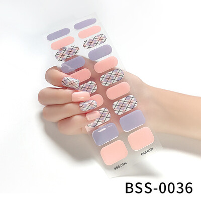 20 vârfuri Gel semi vindecat Nail Art Sliders Manichiură UV LED Lampă Semi vindecat Gel Design Autocolante pentru unghii Impermeabil Decorare autocolant pentru unghii