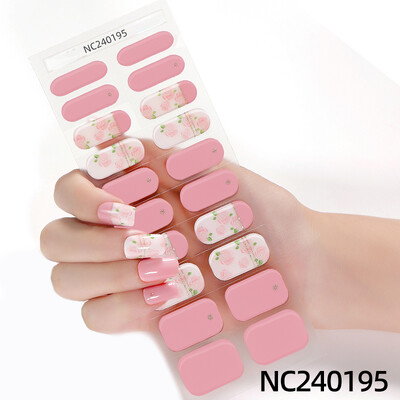 20 vârfuri Gel semi vindecat Nail Art Sliders Manichiură UV LED Lampă Semi vindecat Gel Design Autocolante pentru unghii Impermeabil Decorare autocolant pentru unghii