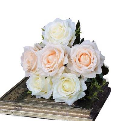 Visokokvalitetno umjetno cvijeće od svilene narančaste ruže za ukrašavanje vjenčanja, veliko i realistično.