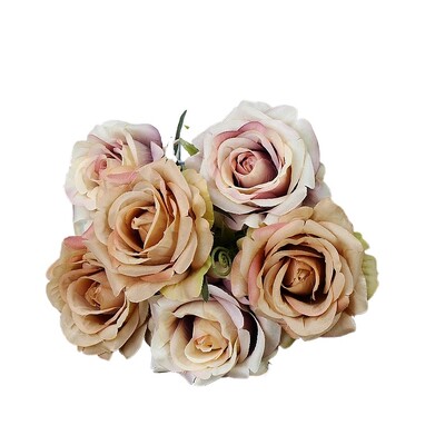 Visokokvalitetno umjetno cvijeće od svilene narančaste ruže za ukrašavanje vjenčanja, veliko i realistično.