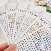 1kom Roman 26 Engleski alfabet Naljepnica za nokte Naljepnica 12 boja Riječ Malo slovo Naljepnica za ukrašavanje noktiju DIY Naljepnica za tetovaže za nokte