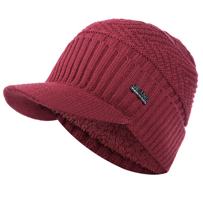 Unisex tople zimske kape Elegantne mekane kapice s krznom s debelim obodom, zimske pletene kape za muškarce i žene Dropshipping