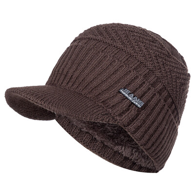 Unisex tople zimske kape Elegantne mekane kapice s krznom s debelim obodom, zimske pletene kape za muškarce i žene Dropshipping