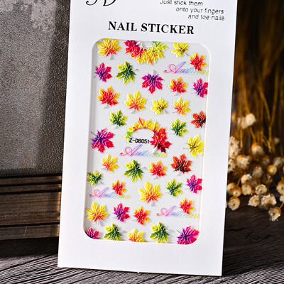 Kalėdų baltų snaigių nagų dailės lipdukas 5D reljefinis animacinis filmas Sniego senelis Briedis Varpelis Nagų lipdukai Slankikliai Kalėdinis manikiūras „Pasidaryk pats“ ir 8*10 cm