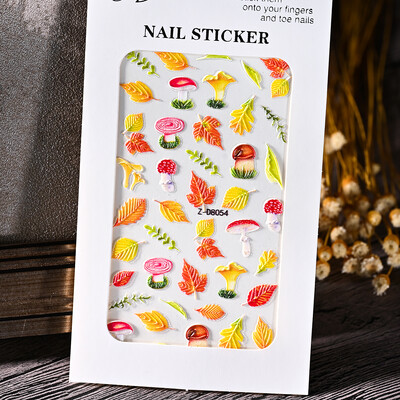 Kalėdų baltų snaigių nagų dailės lipdukas 5D reljefinis animacinis filmas Sniego senelis Briedis Varpelis Nagų lipdukai Slankikliai Kalėdinis manikiūras „Pasidaryk pats“ ir 8*10 cm