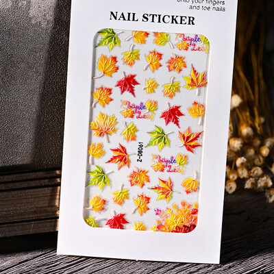 Kalėdų baltų snaigių nagų dailės lipdukas 5D reljefinis animacinis filmas Sniego senelis Briedis Varpelis Nagų lipdukai Slankikliai Kalėdinis manikiūras „Pasidaryk pats“ ir 8*10 cm