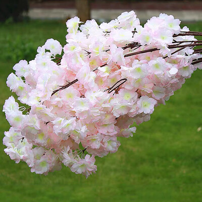 Artificial Cherry Blossom Pink White Tree Silk Flower Spring Cherry DIY Bonsai Arch Wedding Props Διακόσμηση σπιτιού