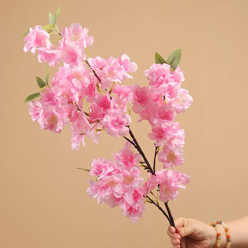 Umjetni trešnjin cvijet Ružičasto bijelo Trešnjino drvo Svileni cvijet Proljetna trešnja DIY Bonsai luk Rekviziti za vjenčanje Dekoracija doma