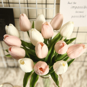 10 τμχ Tulip Flowers Artificial PE Foam Tulip Bouquet Διακόσμηση γαμήλιου σπιτιού Κήπος Real Touch Fake Flower Festival Festival Gifts Party