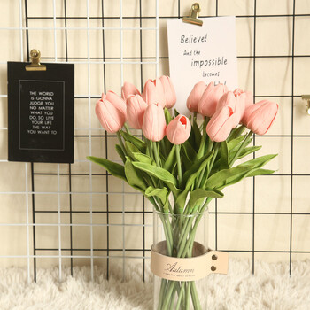 10 τμχ Tulip Flowers Artificial PE Foam Tulip Bouquet Διακόσμηση γαμήλιου σπιτιού Κήπος Real Touch Fake Flower Festival Festival Gifts Party