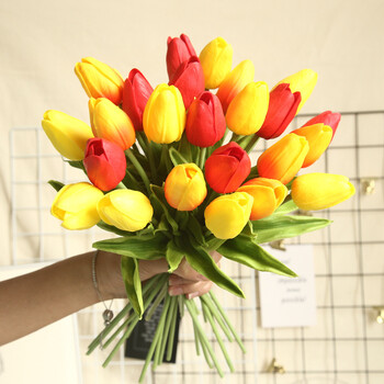 10 τμχ Tulip Flowers Artificial PE Foam Tulip Bouquet Διακόσμηση γαμήλιου σπιτιού Κήπος Real Touch Fake Flower Festival Festival Gifts Party