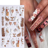 5D reljefne Halloween naljepnice za nokte Slatki crtani medvjed Ghost Dizajn Y2K zvijezda Naljepnice za naljepnice za nokte DIY ukrasi za manikuru