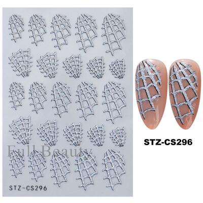 Slatki 3D Ghost klizači za nokte Noć vještica Naljepnice za nokte Crtani dizajn Šišmiši Zvijezde Paukova mreža Ljepljive naljepnice Ukras za vrhove noktiju