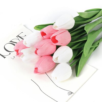 29cm 3/5Pcs tulipan buket umjetnog cvijeća PE pjena lažni cvijet za svadbene svečanosti dekoracija kućne sobe vrt buket dekor