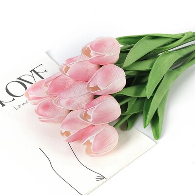 29cm 3/5Pcs tulipan buket umjetnog cvijeća PE pjena lažni cvijet za svadbene svečanosti dekoracija kućne sobe vrt buket dekor