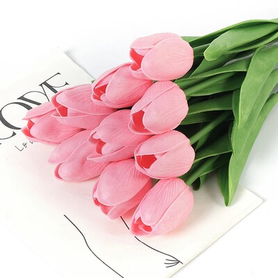 29cm 3/5Pcs tulipan buket umjetnog cvijeća PE pjena lažni cvijet za svadbene svečanosti dekoracija kućne sobe vrt buket dekor