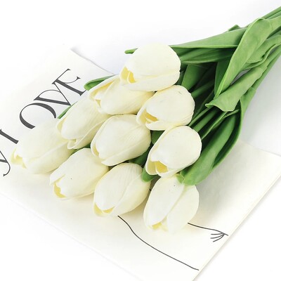 29cm 3/5Pcs tulipan buket umjetnog cvijeća PE pjena lažni cvijet za svadbene svečanosti dekoracija kućne sobe vrt buket dekor