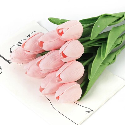 29cm 3/5Pcs tulipan buket umjetnog cvijeća PE pjena lažni cvijet za svadbene svečanosti dekoracija kućne sobe vrt buket dekor
