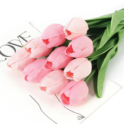 29cm 3/5Pcs tulipan buket umjetnog cvijeća PE pjena lažni cvijet za svadbene svečanosti dekoracija kućne sobe vrt buket dekor