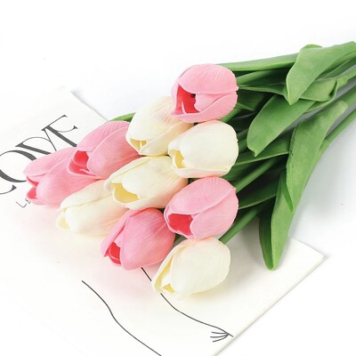 29cm 3/5Pcs tulipan buket umjetnog cvijeća PE pjena lažni cvijet za svadbene svečanosti dekoracija kućne sobe vrt buket dekor
