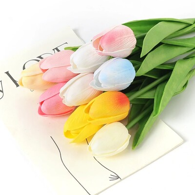 29cm 3/5Pcs tulipan buket umjetnog cvijeća PE pjena lažni cvijet za svadbene svečanosti dekoracija kućne sobe vrt buket dekor