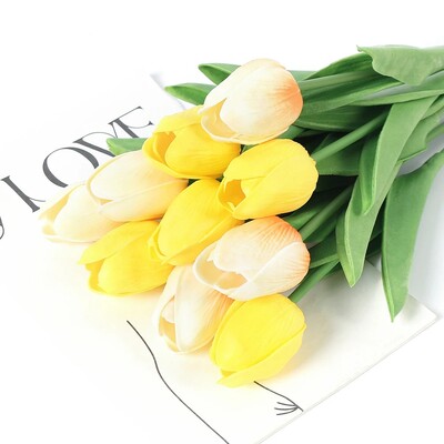 29cm 3/5Pcs tulipan buket umjetnog cvijeća PE pjena lažni cvijet za svadbene svečanosti dekoracija kućne sobe vrt buket dekor