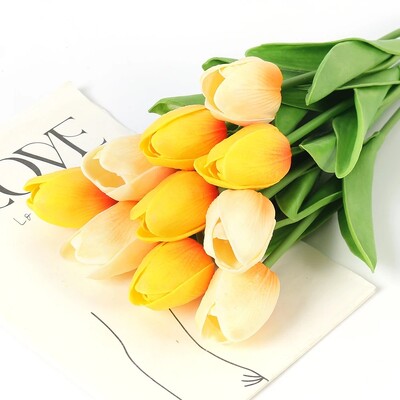 29cm 3/5Pcs tulipan buket umjetnog cvijeća PE pjena lažni cvijet za svadbene svečanosti dekoracija kućne sobe vrt buket dekor