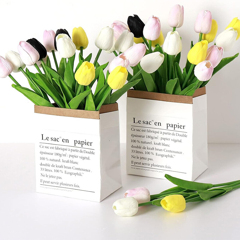 29cm 3/5Pcs tulipan buket umjetnog cvijeća PE pjena lažni cvijet za svadbene svečanosti dekoracija kućne sobe vrt buket dekor