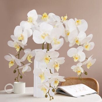 9 Heads 100cm Artificial Butterfly Orchid Flowers Real Touch Moth Orchids Fake Flower for Wedding Festival Party Διακόσμηση σπιτιού