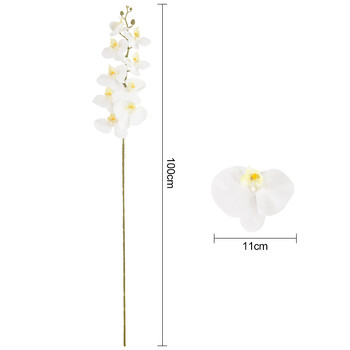 9 Heads 100cm Artificial Butterfly Orchid Flowers Real Touch Moth Orchids Fake Flower for Wedding Festival Party Διακόσμηση σπιτιού