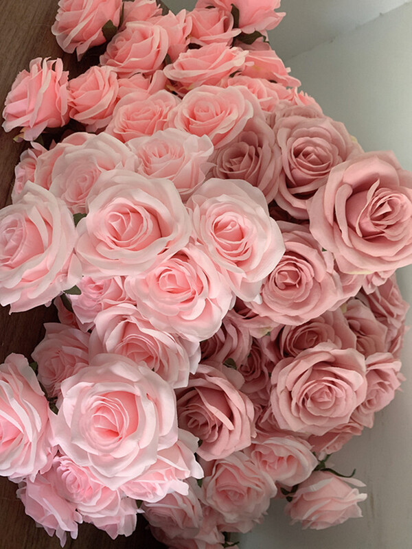 9fejek Rózsa csokor Művirág világos Rózsaszín mez Rózsaszín Rózsa Álrózsa Nappali Száraz Virág Dekoráció Esküvő