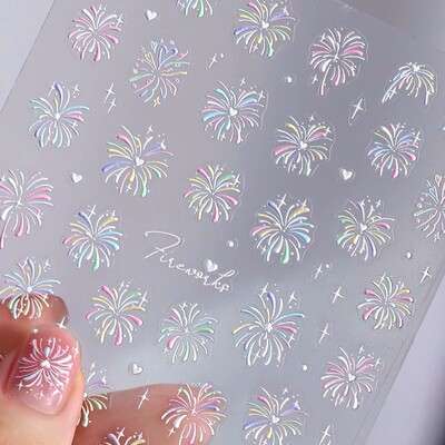 1 vnt. 5D lazeriu blizgantys japoniški nagų dailės lipdukai Prabangūs mėlyni žalia povai raudoni fenikso nagų dekoravimo lipdukai „pasidaryk pats“ nagų priedai