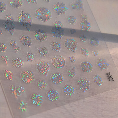 1 vnt. 5D lazeriu blizgantys japoniški nagų dailės lipdukai Prabangūs mėlyni žalia povai raudoni fenikso nagų dekoravimo lipdukai „pasidaryk pats“ nagų priedai