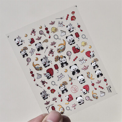 1 vnt. 5D lazeriu blizgantys japoniški nagų dailės lipdukai Prabangūs mėlyni žalia povai raudoni fenikso nagų dekoravimo lipdukai „pasidaryk pats“ nagų priedai