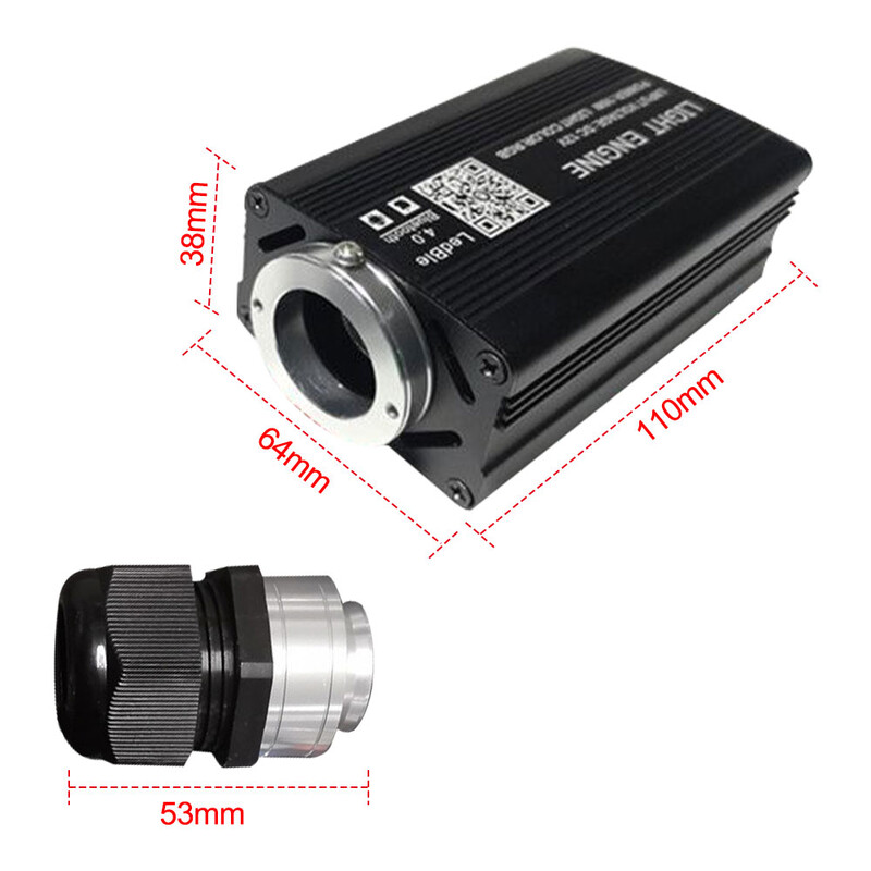 Car Starry Sky Light Auto Home Φώτα Οπτικών Ινών Ατμόσφαιρα Λάμπα Μουσικής Έλεγχος Φώτα οροφής RGB 12W 8 Χρώματα Styling Car DIY